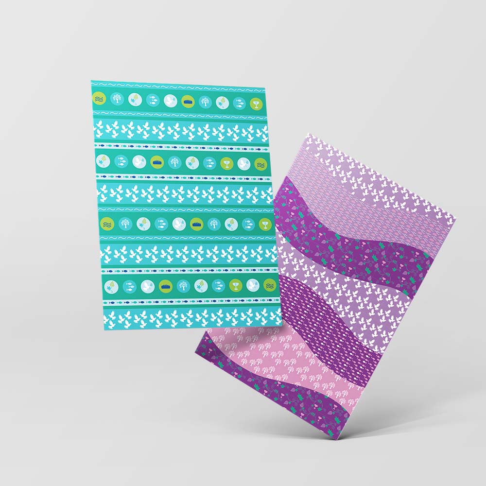 Buntpapier religiöse Muster