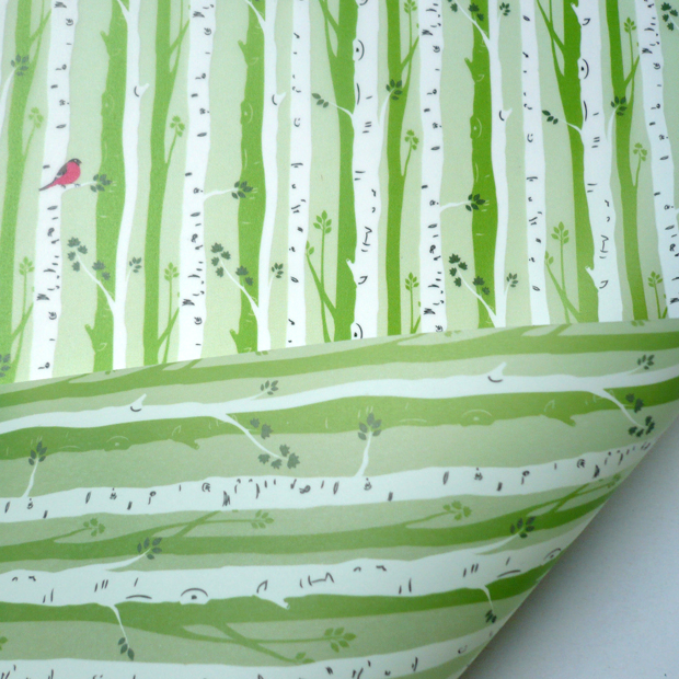 Buntpapiermuster mit Frühlingsmotiven